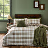Catherine Lansfield Kelso Check Duvet Cover Bedding Set Burnt Orange