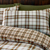 Catherine Lansfield Kelso Check Duvet Cover Bedding Set Burnt Orange