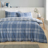 Catherine Lansfield Kelso Check Duvet Cover Bedding Set Lansfield Blue