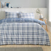 Catherine Lansfield Kelso Check Duvet Cover Bedding Set Lansfield Blue