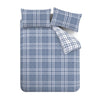 Catherine Lansfield Kelso Check Duvet Cover Bedding Set Lansfield Blue