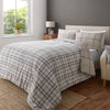 Catherine Lansfield Kelso Check Duvet Cover Bedding Set Natural