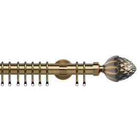 Acorn 35mm IDC Metal Curtain Pole Antique Brass
