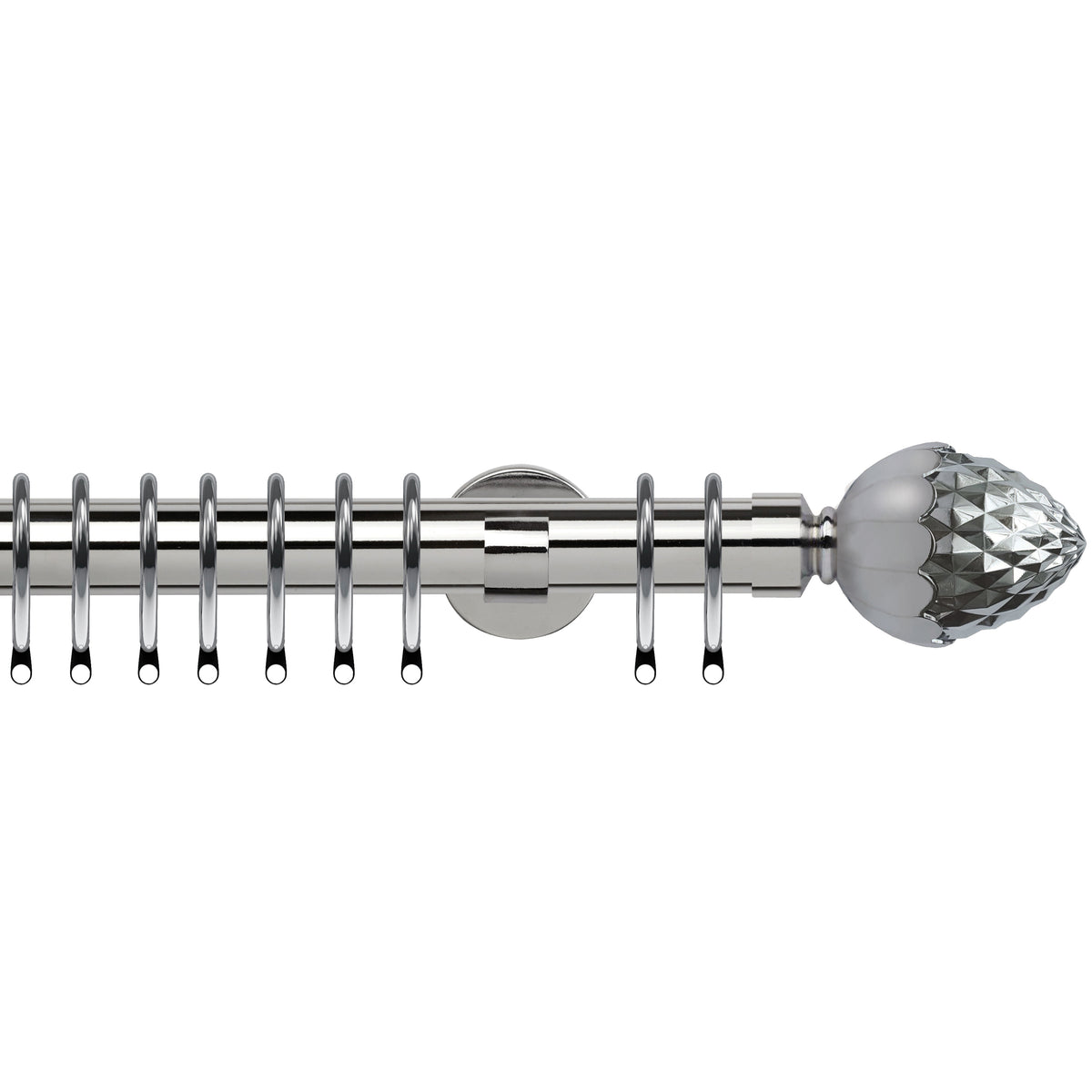 Acorn 35mm IDC Metal Curtain Pole Chrome