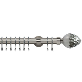 Acorn 35mm IDC Metal Curtain Pole Satin Silver
