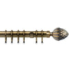 Acorn 35mm Metal Curtain Pole Antique Brass