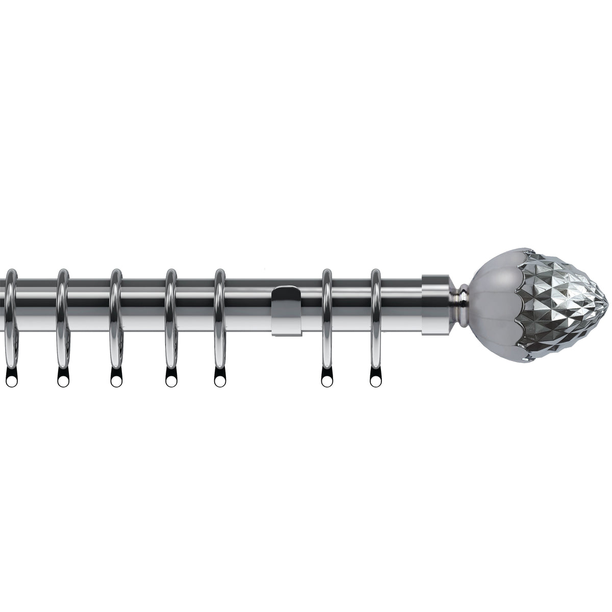 Acorn 35mm Metal Curtain Pole Chrome