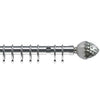Acorn 35mm Metal Curtain Pole Satin Silver