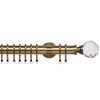 Acrylic Ball 35mm IDC Metal Curtain Pole Antique Brass