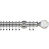 Acrylic Ball 35mm IDC Metal Curtain Pole Chrome