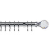 Acrylic Ball 35mm Metal Curtain Pole Chrome