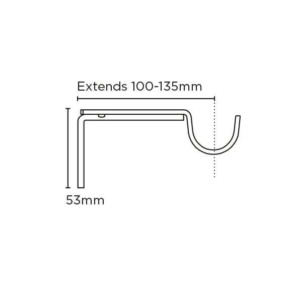Vienna 35mm Metal Curtain Pole Satin Silver