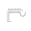 Fleur de Lys 35mm Metal Curtain Pole Chrome