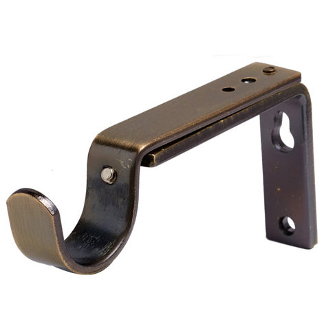 End Cap 35mm Metal Curtain Pole Antique Brass
