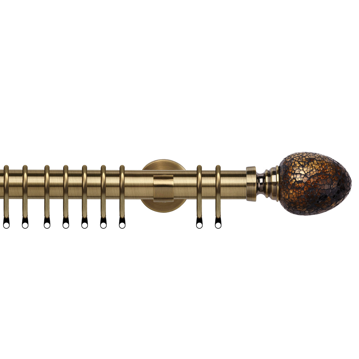 Alexia Mirror 35mm IDC Metal Curtain Pole Antique Brass