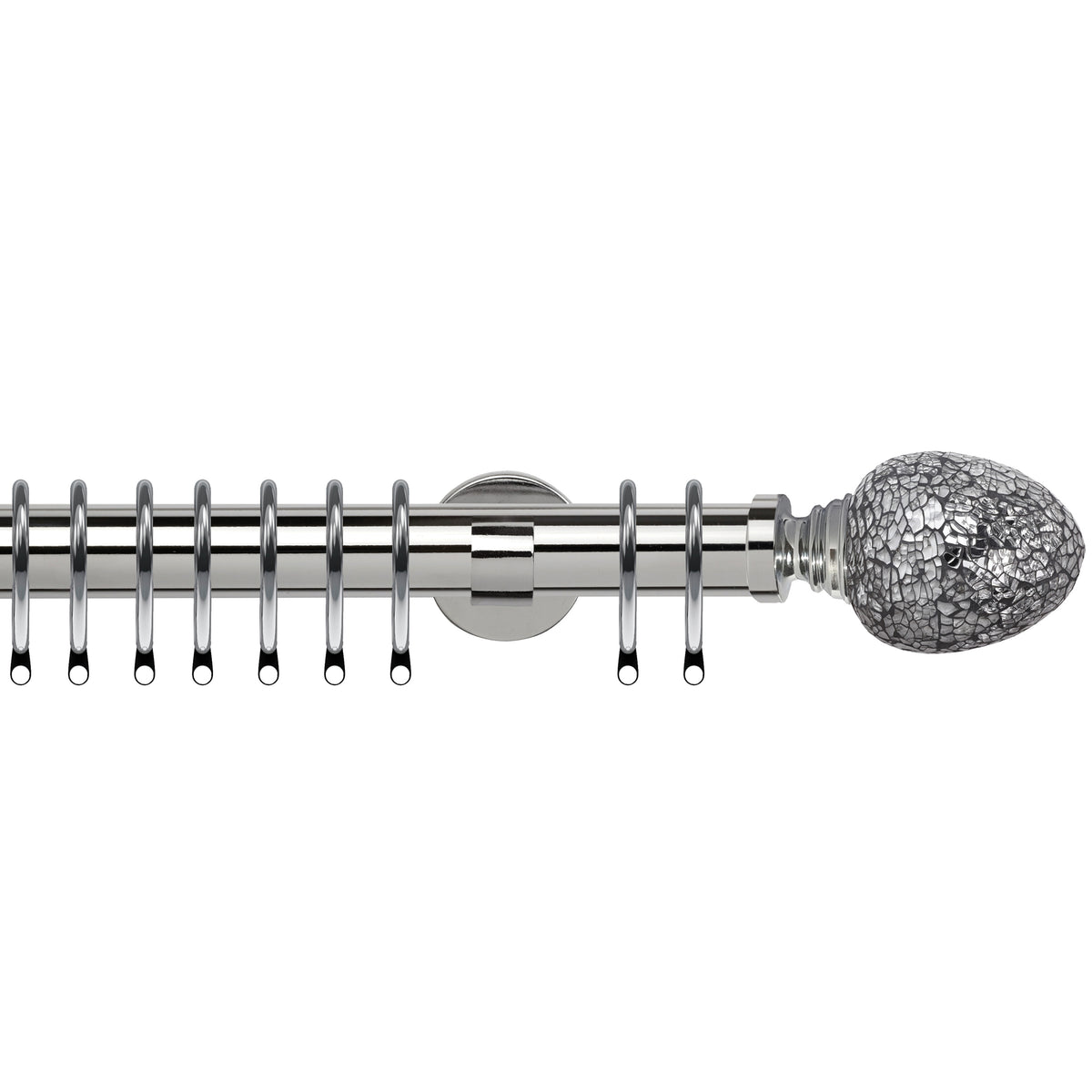 Alexia Mirror 35mm IDC Metal Curtain Pole Chrome