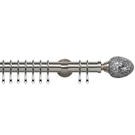 Alexia Mirror 35mm IDC Metal Curtain Pole Satin Silver