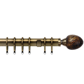 Alexia Mirror 35mm Metal Curtain Pole Antique Brass