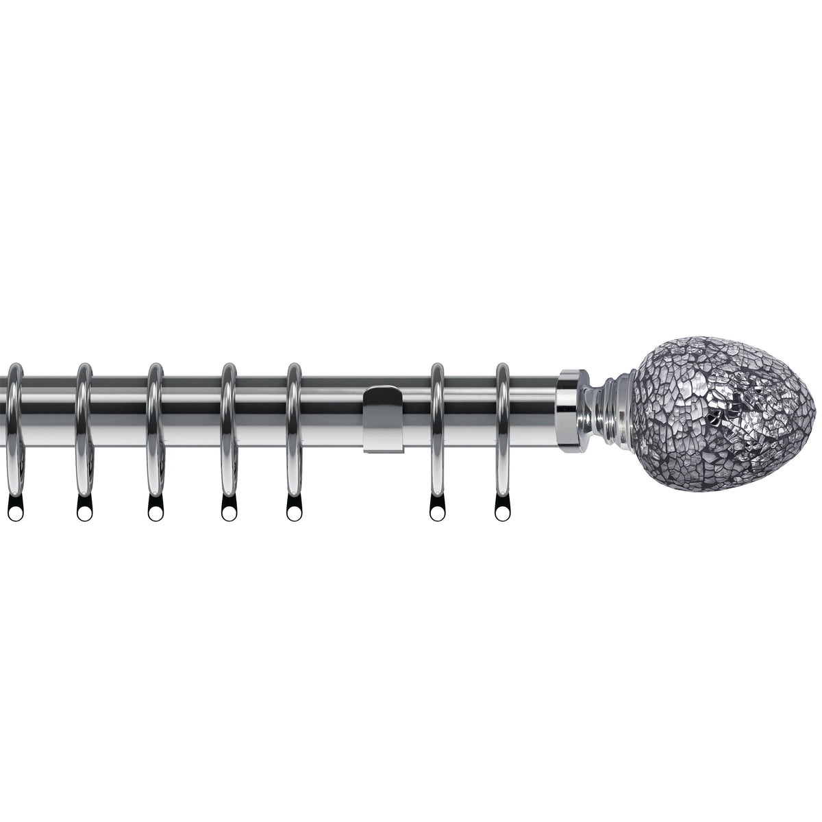 Alexia Mirror 35mm Metal Curtain Pole Chrome