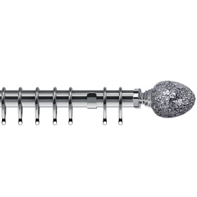 Alexia Mirror 35mm Metal Curtain Pole Chrome