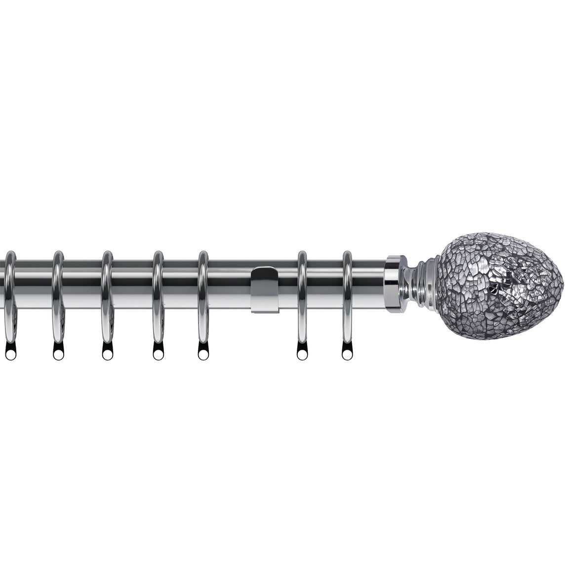 Alexia Mirror 35mm Metal Curtain Pole Chrome