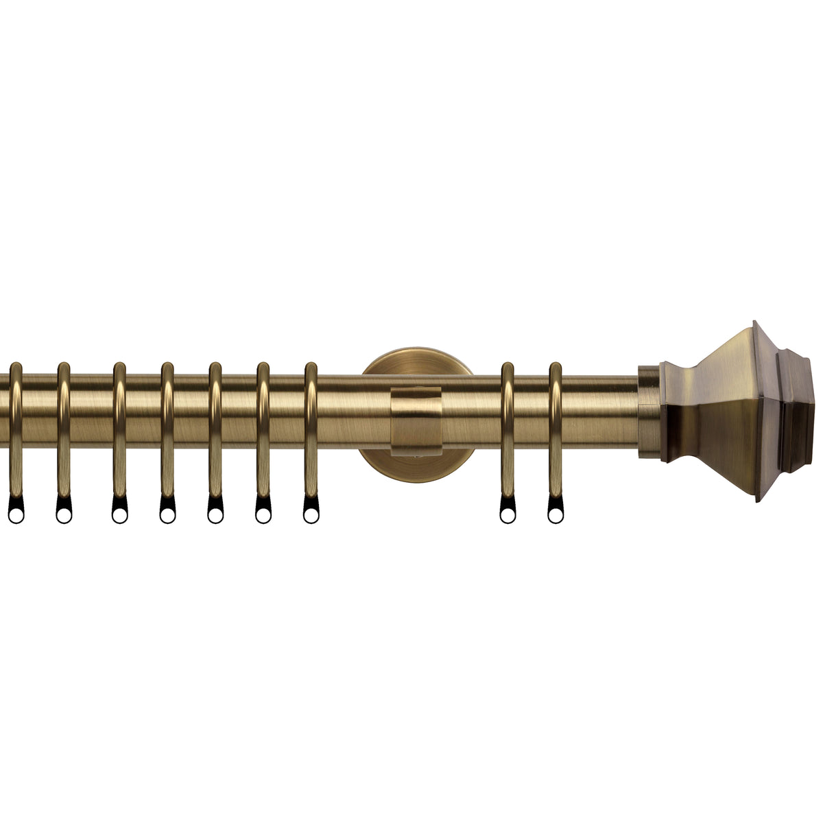 Aztec 35mm IDC Metal Curtain Pole Antique Brass