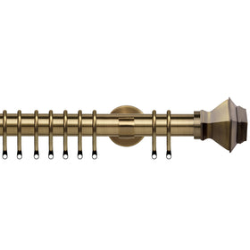 Aztec 35mm IDC Metal Curtain Pole Antique Brass