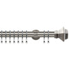 Aztec 35mm IDC Metal Curtain Pole Satin Silver