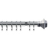 Aztec 35mm Metal Curtain Pole Satin Silver