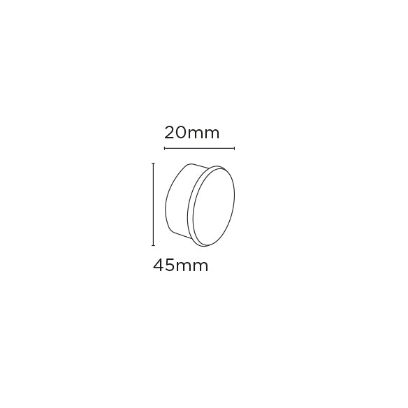End Cap 35mm IDC Metal Curtain Pole Chrome