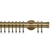 End Cap 35mm IDC Metal Curtain Pole Antique Brass