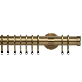 End Cap 35mm IDC Metal Curtain Pole Antique Brass