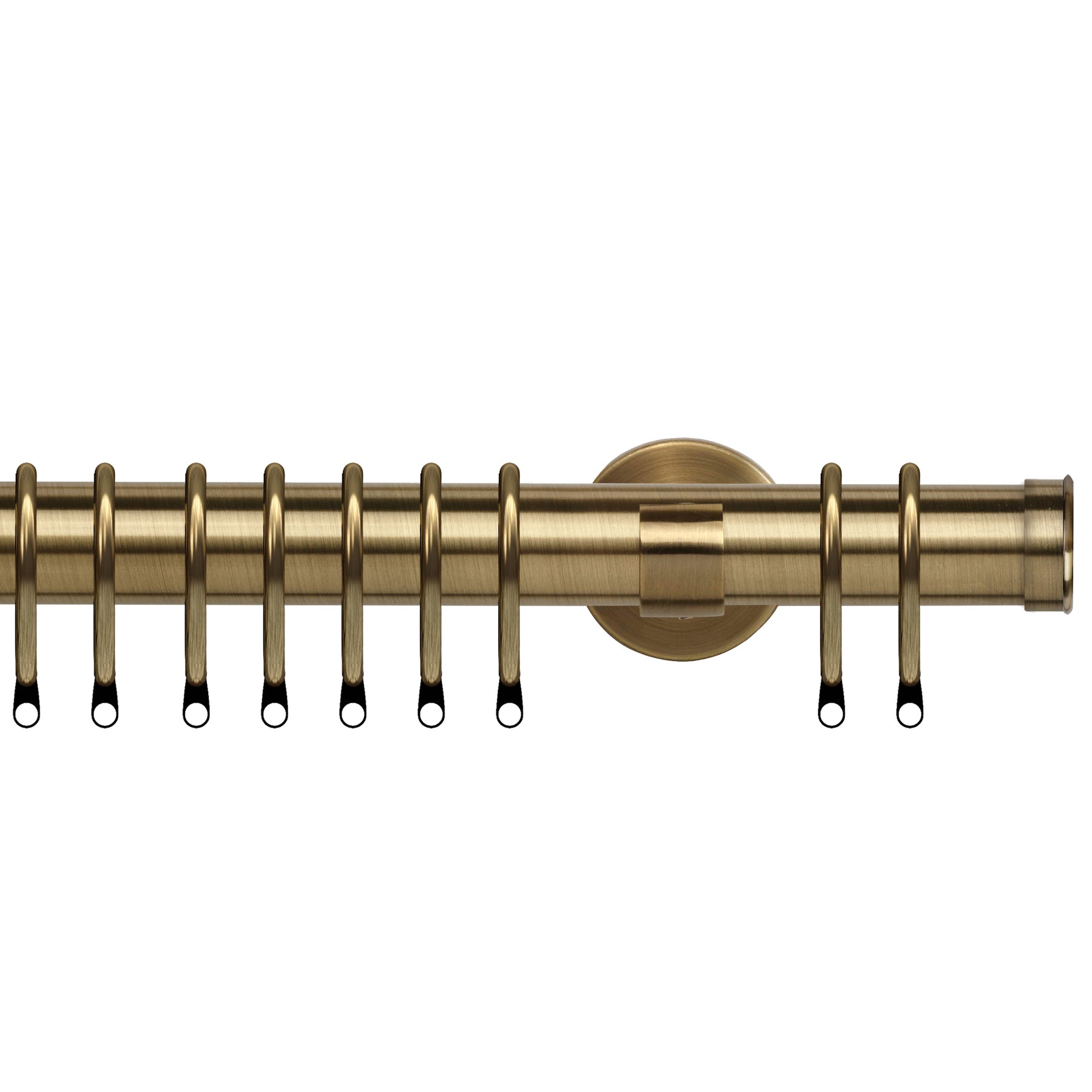 End Cap 35mm IDC Metal Curtain Pole Antique Brass