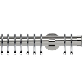 End Cap 35mm IDC Metal Curtain Pole Chrome
