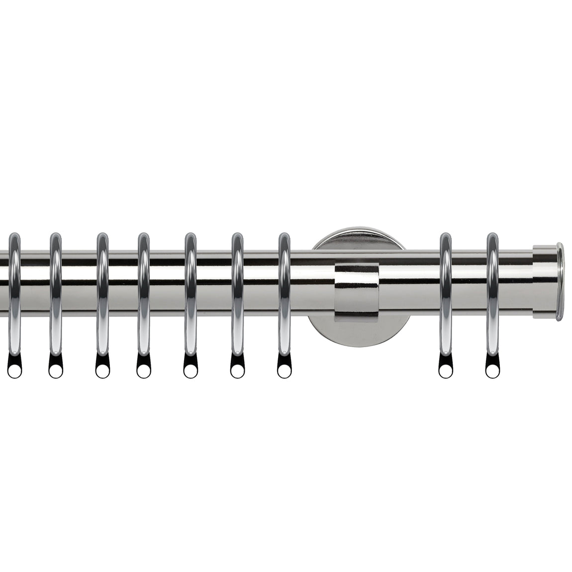 End Cap 35mm IDC Metal Curtain Pole Chrome