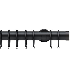 End Cap 35mm IDC Metal Curtain Pole Matt Black