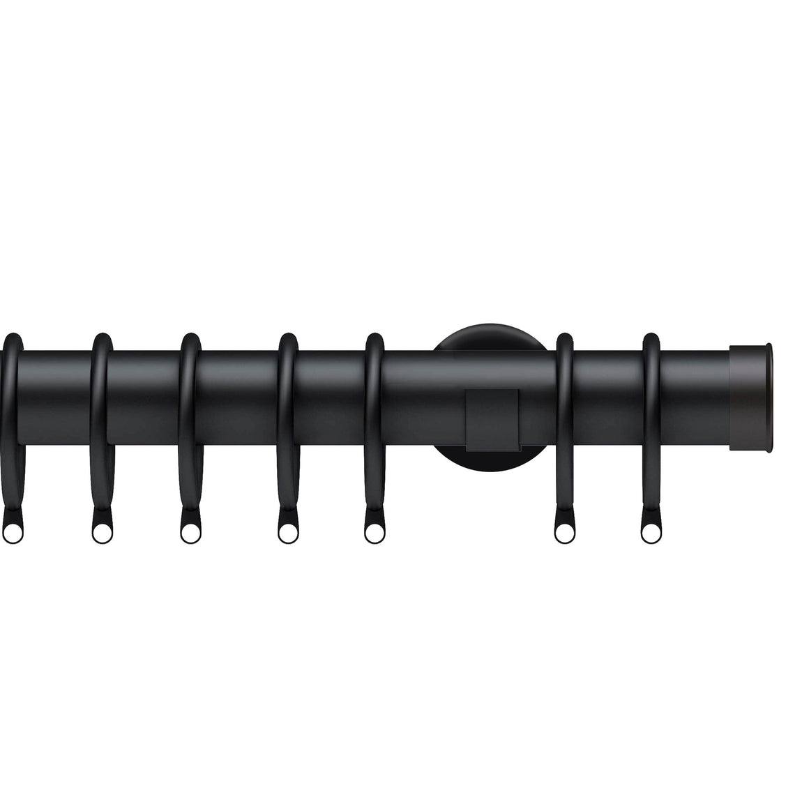 End Cap 35mm IDC Metal Curtain Pole Matt Black