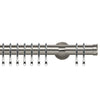 End Cap 35mm IDC Metal Curtain Pole Satin Silver