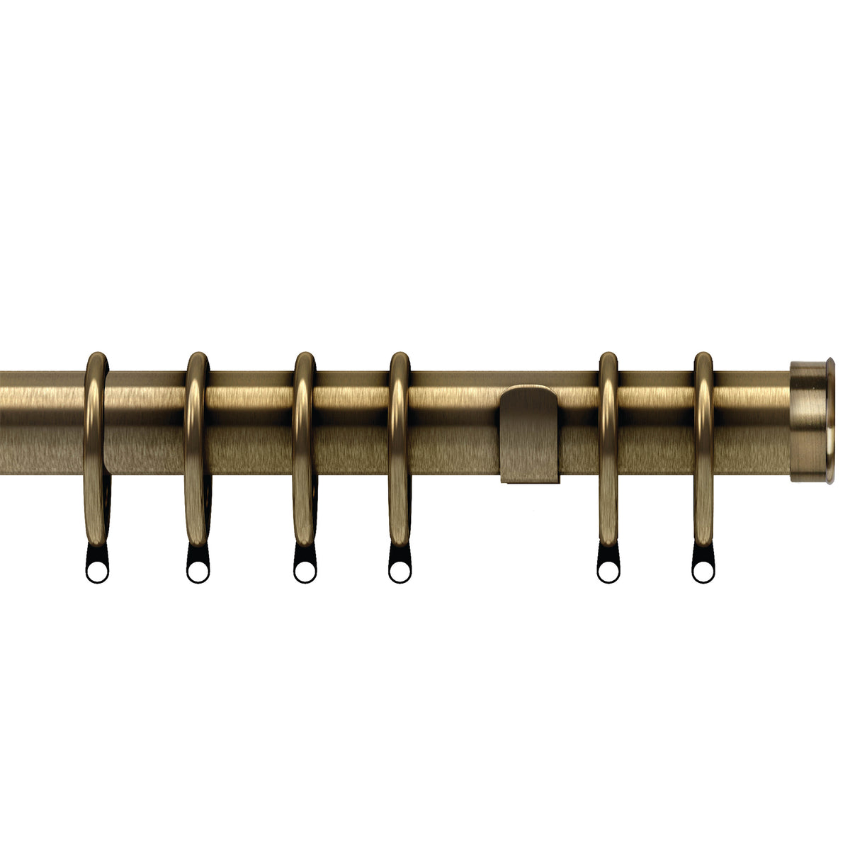 End Cap 35mm Metal Curtain Pole Antique Brass