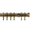End Cap 35mm Metal Curtain Pole Antique Brass