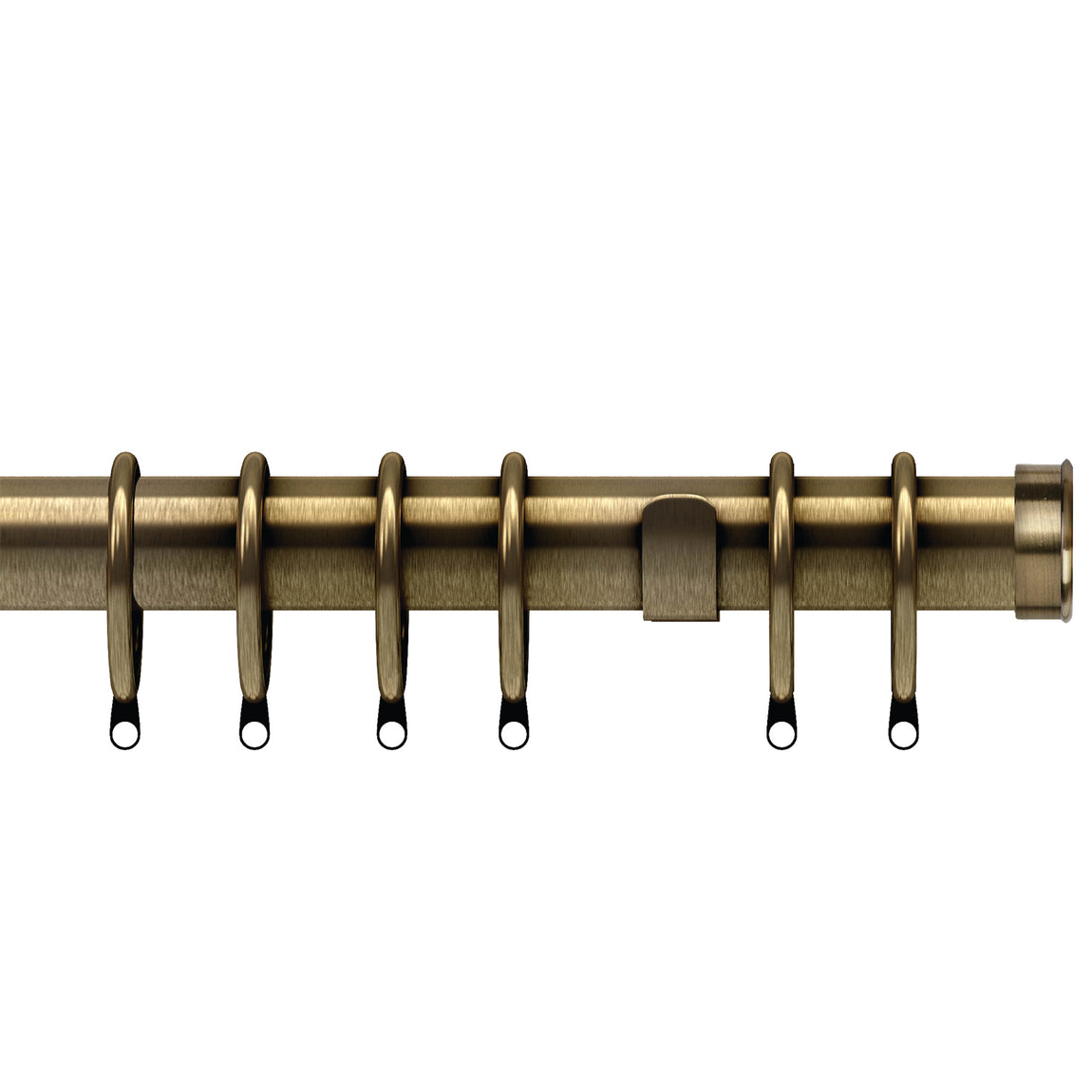 End Cap 35mm Metal Curtain Pole Antique Brass