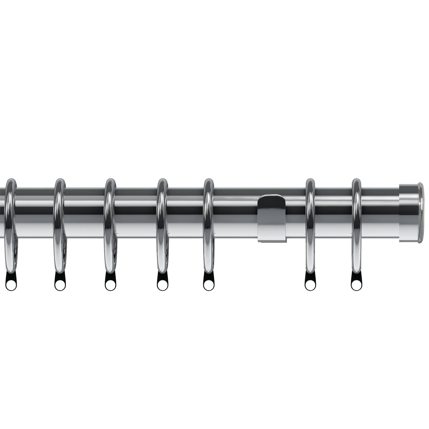 End Cap 35mm Metal Curtain Pole Chrome