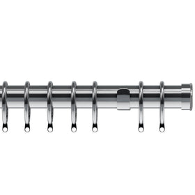 End Cap 35mm Metal Curtain Pole Chrome