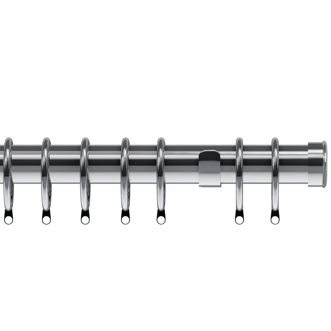 End Cap 35mm Metal Curtain Pole Chrome
