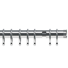 End Cap 35mm Metal Curtain Pole Satin Silver