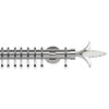 Fleur de Lys 35mm IDC Metal Curtain Pole Chrome