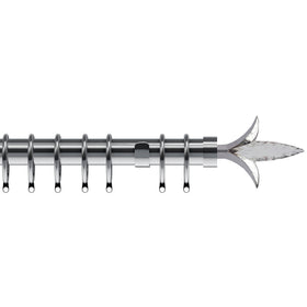 Fleur de Lys 35mm Metal Curtain Pole Chrome