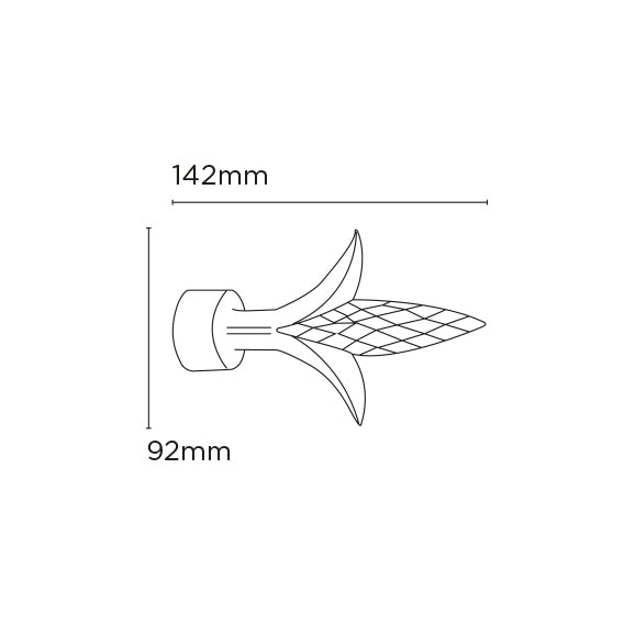 Fleur de Lys 35mm Metal Curtain Pole Satin Silver