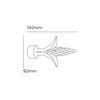Fleur de Lys 35mm Metal Curtain Pole Chrome