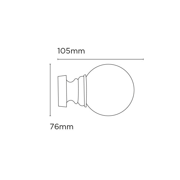 Globe 35mm IDC Metal Curtain Pole Antique Brass